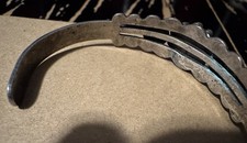 Antique Old Pawn Fred Harvey Era Sterling Silver Turquoise Cuff Bracelet Arrows - Additional view 4