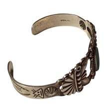 Fred Harvey Era Navajo kingman Turquoise Bracelet Sterling Silver - Additional view 1