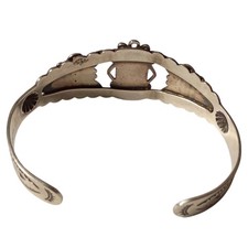 Fred Harvey Era Navajo kingman Turquoise Bracelet Sterling Silver - Additional view 3