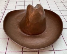 Fred Harvey Tom Mix Era Vintage Hammered Copper Cowboy Hat Ashtray Dresser Tray - Additional view 3