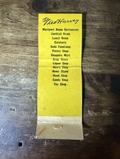 G378 Fred Harvey Restaurant Kansas City Chicago 1930’s Vintage Matchbook Cover - Additional view 1