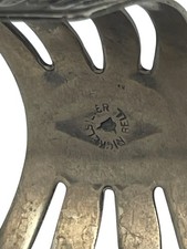 FRED HARVEY ERA BELL TRADING POST Nickel Silver Faux Turquoise Flower Cuff 31.9g - Additional view 8