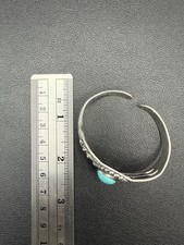 Fred Harvey Era Navajo Sterling Silver Turquoise Arrow Cuff Bracelet 22.8g Stamp - Additional view 6