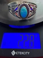 Fred Harvey Era Navajo Sterling Silver Turquoise Arrow Cuff Bracelet 22.8g Stamp - Additional view 10