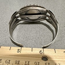 Fred Harvey Era NAVAJO Bell Trading turquoise Sterling Silver Bracelet 6.25-6.5” - Additional view 4