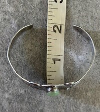 Old FRED HARVEY ERA Navajo Turquoise WHIRLING LOG REPOUSSE Sterling Bracelet - Additional view 12