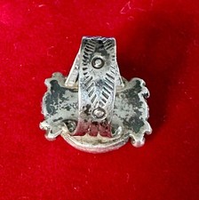 Fred Harvey Era Southwest  Sterling Silver & Oval Green Turquoise Ring  Sz 5.75 - Additional view 7