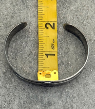 OLD FRED HARVEY ERA Navajo THUNDERBIRD silver Bracelet 27.5g 6.9 in - Additional view 13