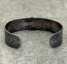 OLD FRED HARVEY ERA Navajo THUNDERBIRD silver Bracelet 27.5g 6.9 in - Additional view 10