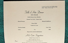 Santa Fe Railroad Dinner Menu Fred Harvey Service Railway Dining Car New Mexico - Additional view 1
