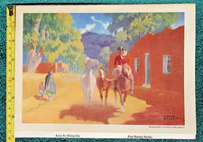 Santa Fe Railroad Dinner Menu Fred Harvey Service Railway Dining Car New Mexico