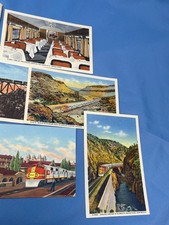 Vintage Fred Harvey Santa Fe Railroad Envelope w/ 7 linen Post Cards Super Chief - Additional view 2