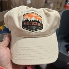 Yellowstone Hat Cap Strap Back Embroidered National Park USA Outdoors Mens Wolf