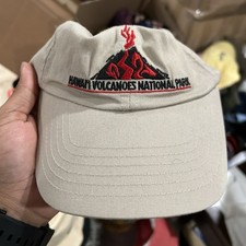 Hawaii Volcanoes Hat Cap Strap Back Embroidered National Park USA Outdoors Mens
