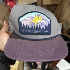 Yosemite Hat Cap Snap Back Embroidered National Park USA Outdoors Mens Rope