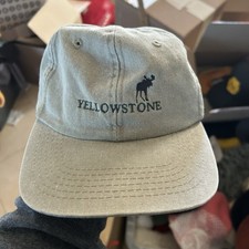 Yellowstone Hat Cap Strap Back Embroidered National Park USA Outdoors Mens Wolf - Additional view 1