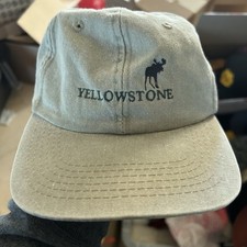 Yellowstone Hat Cap Strap Back Embroidered National Park USA Outdoors Mens Wolf