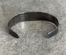 OLD FRED HARVEY ERA 1940's Native American Navajo Turquoise Sterling Bracelet - Additional view 6