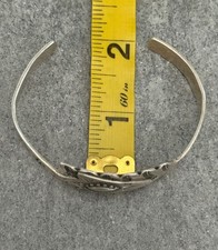 RARE Vintage FRED HARVEY Era Navajo ARROW SHAPED WHIRLING LOG Silver Bracelet 7
