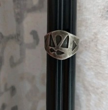 Vintage Fred Harvey Era Southwestern 925 Sterling Ring Thunderbird - Additional view 1