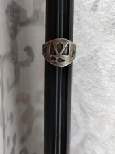 Vintage Fred Harvey Era Southwestern 925 Sterling Ring Thunderbird - Additional view 7