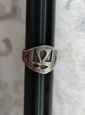 Vintage Fred Harvey Era Southwestern 925 Sterling Ring Thunderbird
