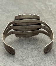 Fred Harvey Era Navajo BIG SPIDERWEB Turquoise DogHorse Silver Bracelet 6.75 in - Additional view 9