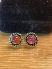 VTG Fred Harvey Era Sterling Silver Dragon's Breath Ring Earrings Bracelet Set - Additional view 15