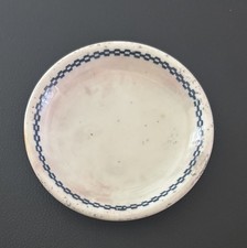 Fred Harvey Harvey House "Blue Chain" 3 1/4" Butter Pat-YIKES!