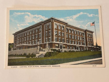 Central High School Kansas City MO Fred Harvey Postcard