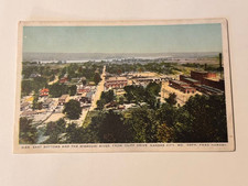 East Bottoms and Missouri River Kansas City MO Fred Harvey Postcard