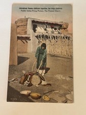 International Panama-California Expo Pueblo Indian Pottery Fred Harvey Postcard