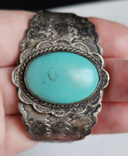 vintage fred harvey era unsigned turquoise cuff bracelet OLDER 7