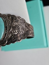vintage fred harvey era unsigned turquoise cuff bracelet OLDER 7