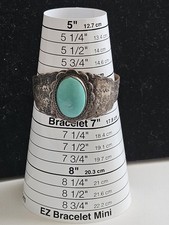vintage fred harvey era unsigned turquoise cuff bracelet OLDER 7