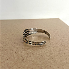 1930s Fred Harvey Era IH Coin Silver Turquoise Southwestern Cuff Bracelet - Additional view 6