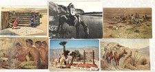 Vintage Postcards 6 RPPC and Artist Cards Native American Western Fred Harvey