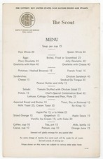 1940s WWII Santa Fe Army Insignia Menu – Fred Harvey Dining Car 