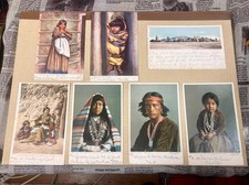 Lot of 7 SW NATIVE AMERICAN Vintage Postcards FRED HARVEY Tuck OILETTE c.1907