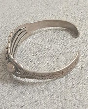 Vintage FRED HARVEY ERA Navajo Turquoise  Sterling silver Bracelet 18.3g - Additional view 3