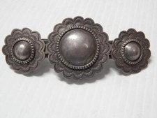 c1930s COIN / STERLING SILVER VINTAGE FRED HARVEY NAVAJO HAIR BARETTE RARE 2FIND - Additional view 1