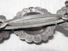 c1930s COIN / STERLING SILVER VINTAGE FRED HARVEY NAVAJO HAIR BARETTE RARE 2FIND - Additional view 4