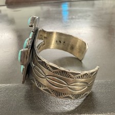 TURQUOISE THUNDERBIRD CUFF BRACELET VIRGIL BEGAY STERLING SILVER NATIVE NAVAJO - Additional view 1