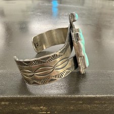 TURQUOISE THUNDERBIRD CUFF BRACELET VIRGIL BEGAY STERLING SILVER NATIVE NAVAJO - Additional view 2