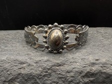 Vintage Early Fred Harvey Sterling Silver Thunderbird Native Cuff Bracelet 925 - Additional view 2