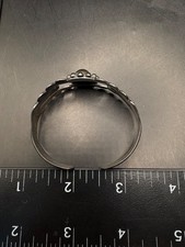 Vintage Early Fred Harvey Sterling Silver Thunderbird Native Cuff Bracelet 925 - Additional view 6