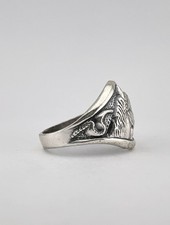 Vtg Fred Harvey Style Sterling Silver Lasso Horse Equestrian Stamped Band Ring - Additional view 3