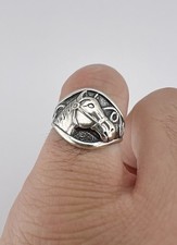 Vtg Fred Harvey Style Sterling Silver Lasso Horse Equestrian Stamped Band Ring - Additional view 7
