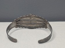 Vintage Fred Harvey Era Navajo Sterling Silver Arrows Cuff Bracelet 33.5 Grams - Additional view 2