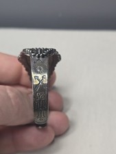 Vintage Fred Harvey Era Navajo Sterling Silver Arrows Cuff Bracelet 33.5 Grams - Additional view 3